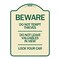 Signmission Beware Do Not Tempt Thieves Do Not Leave Valuables in View Lock Your Car Alum, 24" H, TG-1824-24328 A-DES-TG-1824-24328 - alternate 1